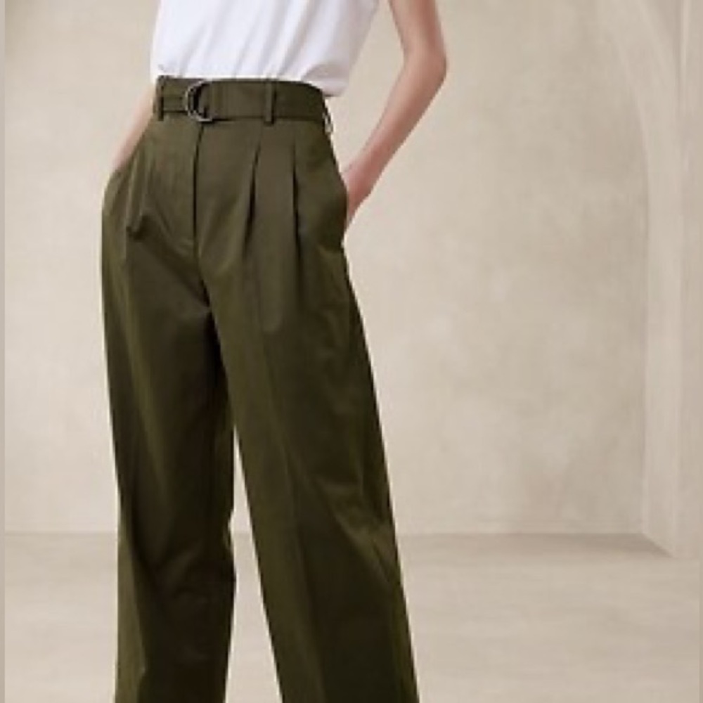 NWT Banana Republic “Cruz pleated wide leg chino” pant ❤️